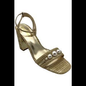 Lilly Pulitzer Women's May Heeled Sandal Gold Metallic - Medium